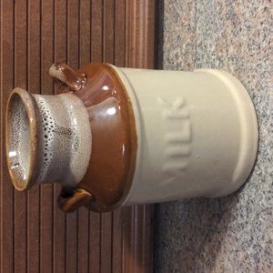 Vintage 7" Pottery Milk Jug Country Decor